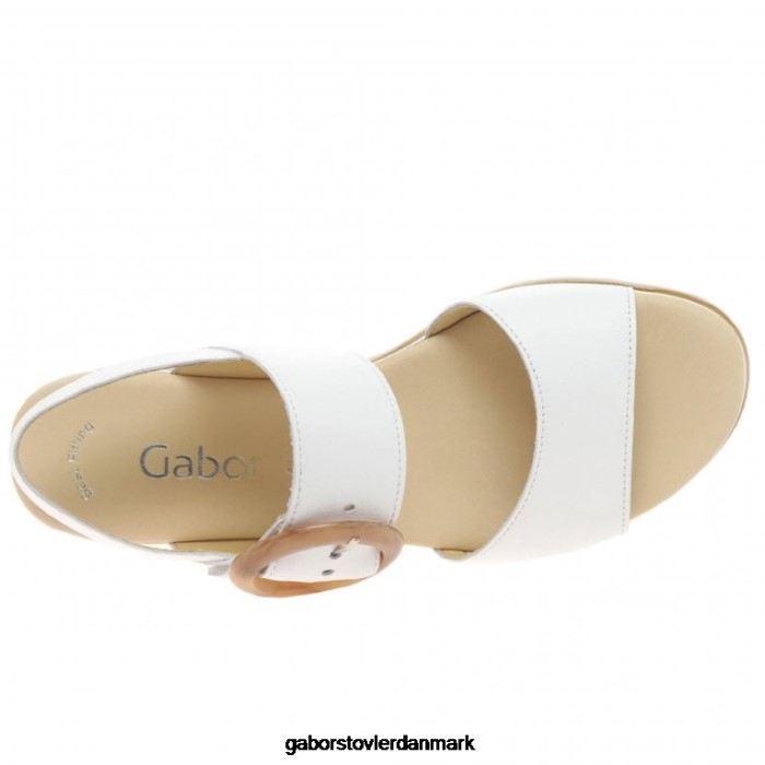 Gabor Kvinder yeo sandaler med kilehæl 4T2H6154 fodtøj hvid