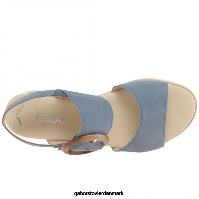 Gabor Kvinder yeo sandaler med kilehæl 4T2H6156 fodtøj nautisk ruskind