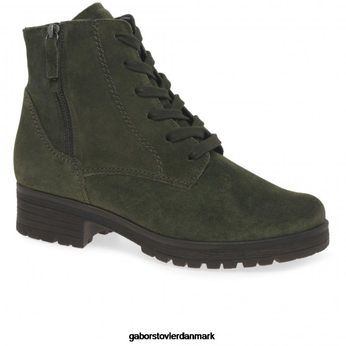 Gabor Kvinder zane ankelstøvler 4T2H6208 fodtøj oliven ruskind