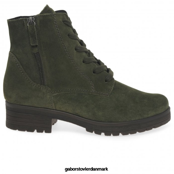 Gabor Kvinder zane ankelstøvler 4T2H6208 fodtøj oliven ruskind