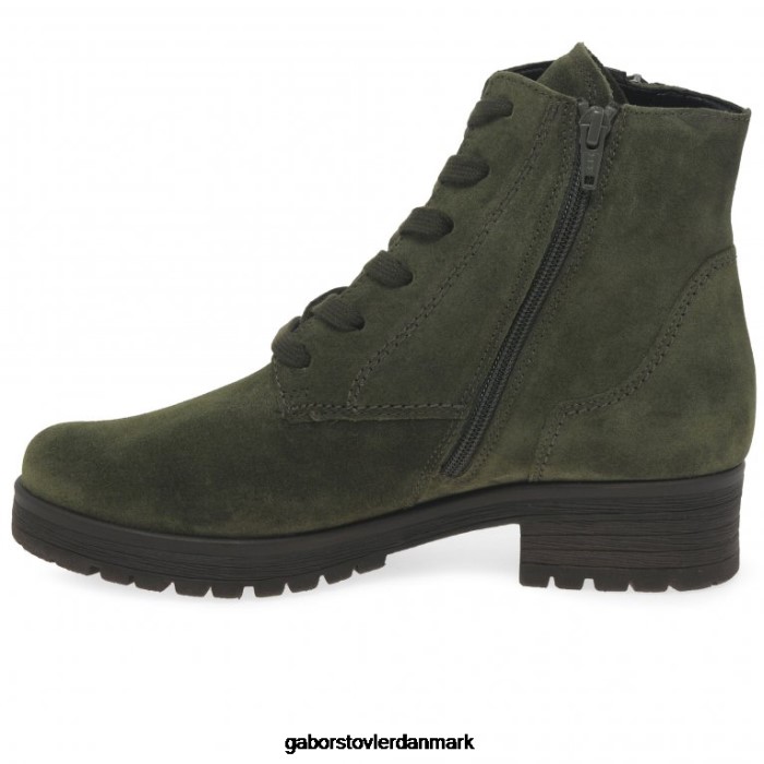 Gabor Kvinder zane ankelstøvler 4T2H6208 fodtøj oliven ruskind