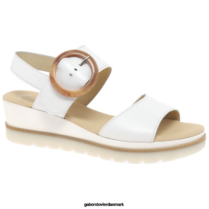 Gabor Kvinder yeo sandaler med kilehæl 4T2H6154 fodtøj hvid