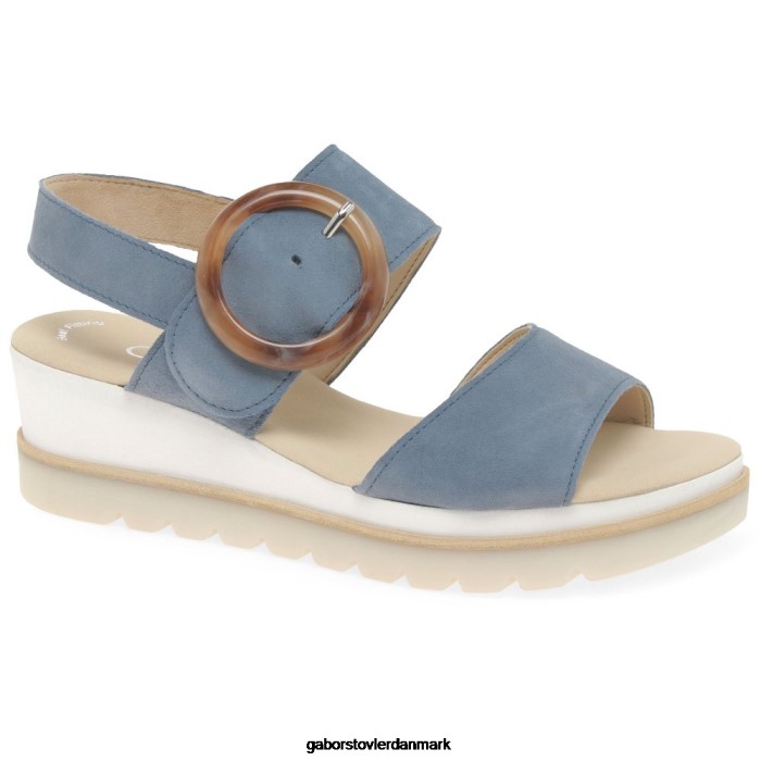 Gabor Kvinder yeo sandaler med kilehæl 4T2H6156 fodtøj nautisk ruskind