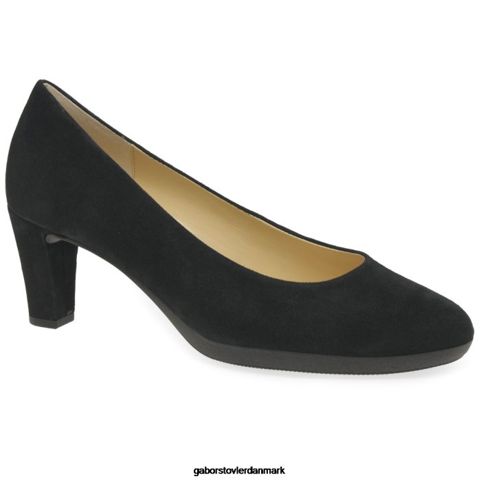 Gabor Kvinder kasi banesko 4T2H672 fodtøj sort ruskind
