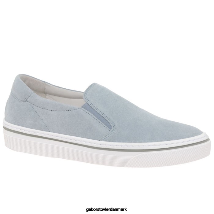 Gabor Kvinder kompas slip på fritidssko 4T2H6326 fodtøj himmel ruskind