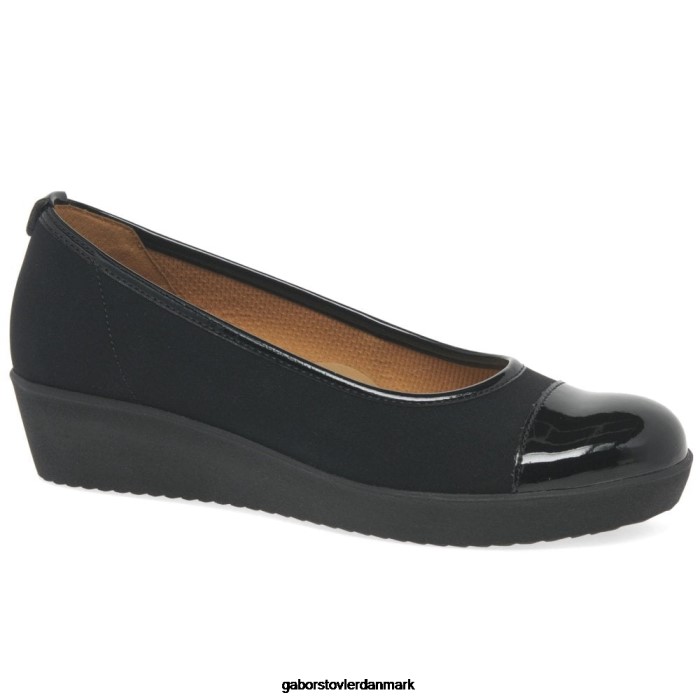 Gabor Kvinder orient wide fit casual sko 4T2H698 fodtøj sort