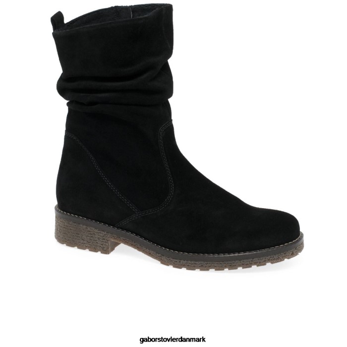 Gabor Kvinder mya ankelstøvler 4T2H6229 fodtøj sort ruskind